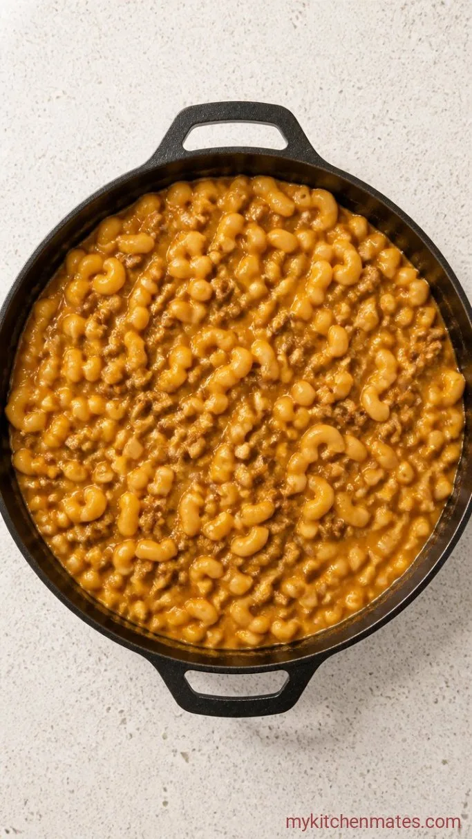 One-Pot Cowboy Mac and Cheese Step 3: Melt the Cheese into the Sauce
