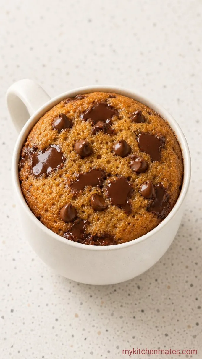 Gooey Chocolate Chip Mug Cake in 5 Minutes Step 3: Microwave and Dig In