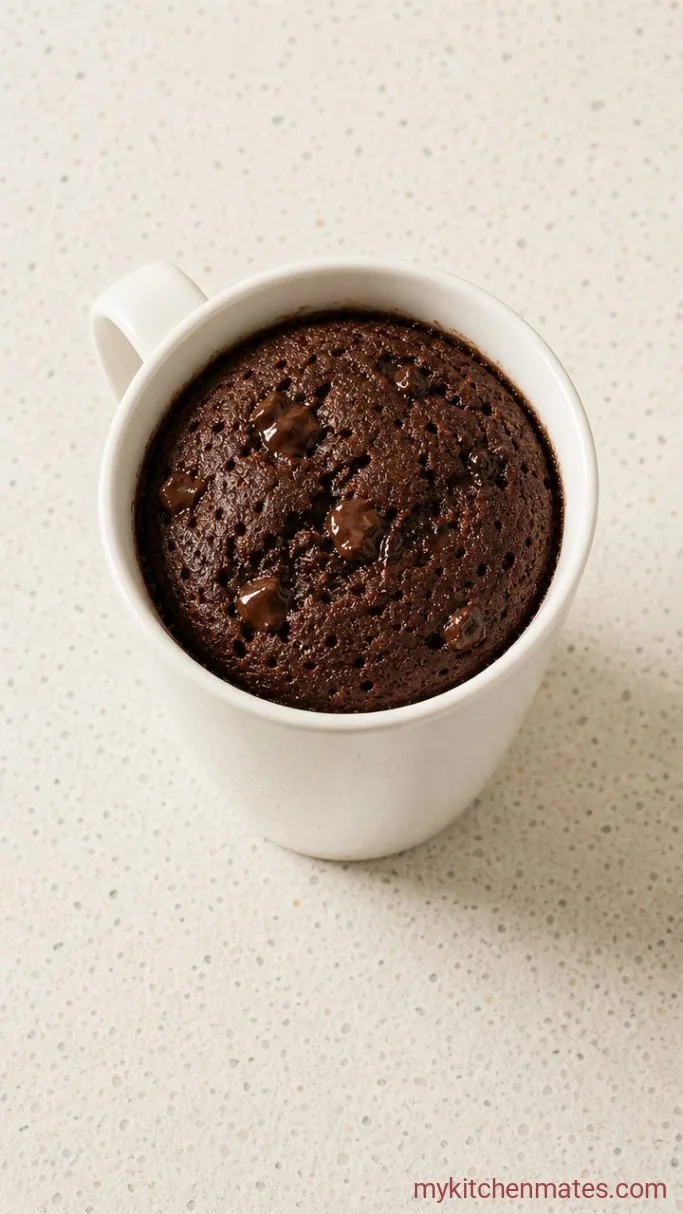 Rich 5-Minute Hot Chocolate Mug Cake Step 3: Microwave the Mug Cake