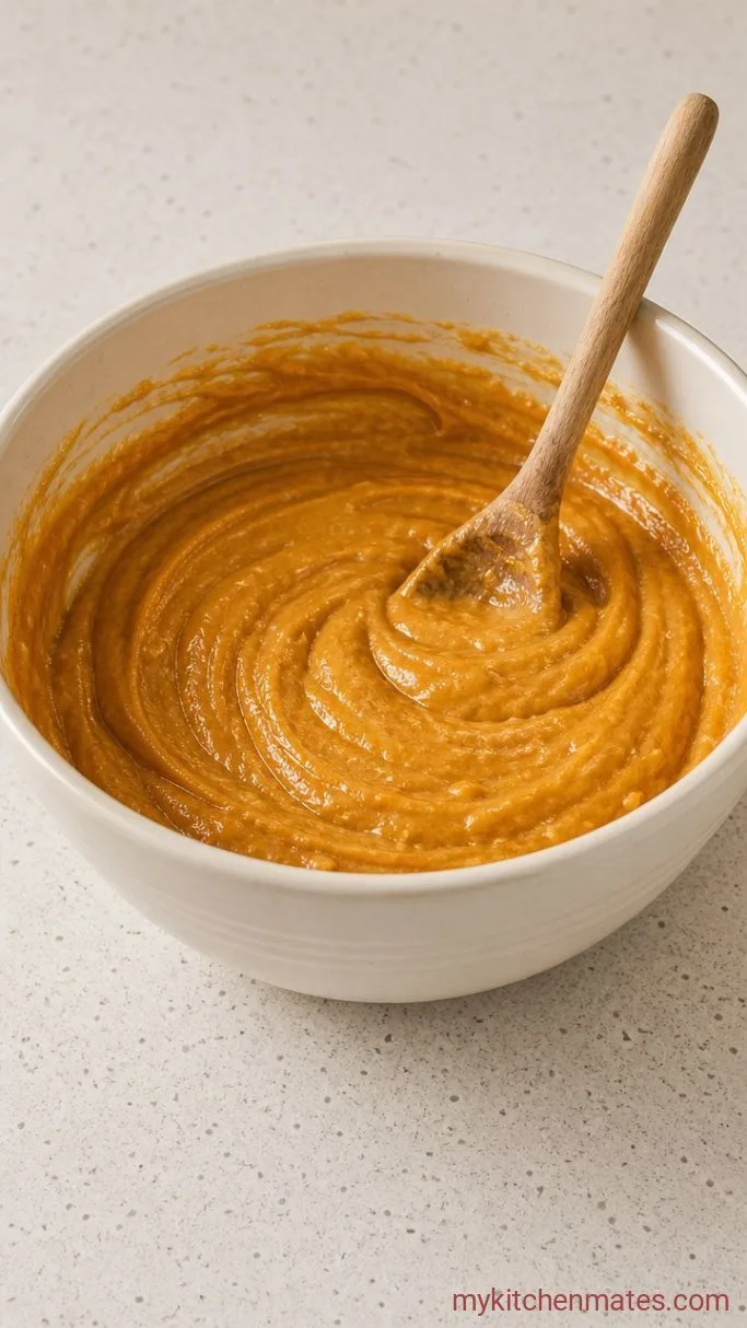 Thanksgiving Bundt Cake with Maple Cream Cheese Glaze Step 3: Mix in the Pumpkin and Eggs