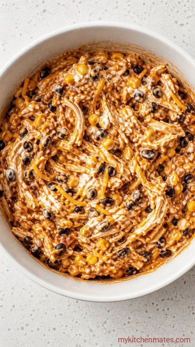 Smoky BBQ Chicken Casserole Step 3: Mix the Creamy Filling