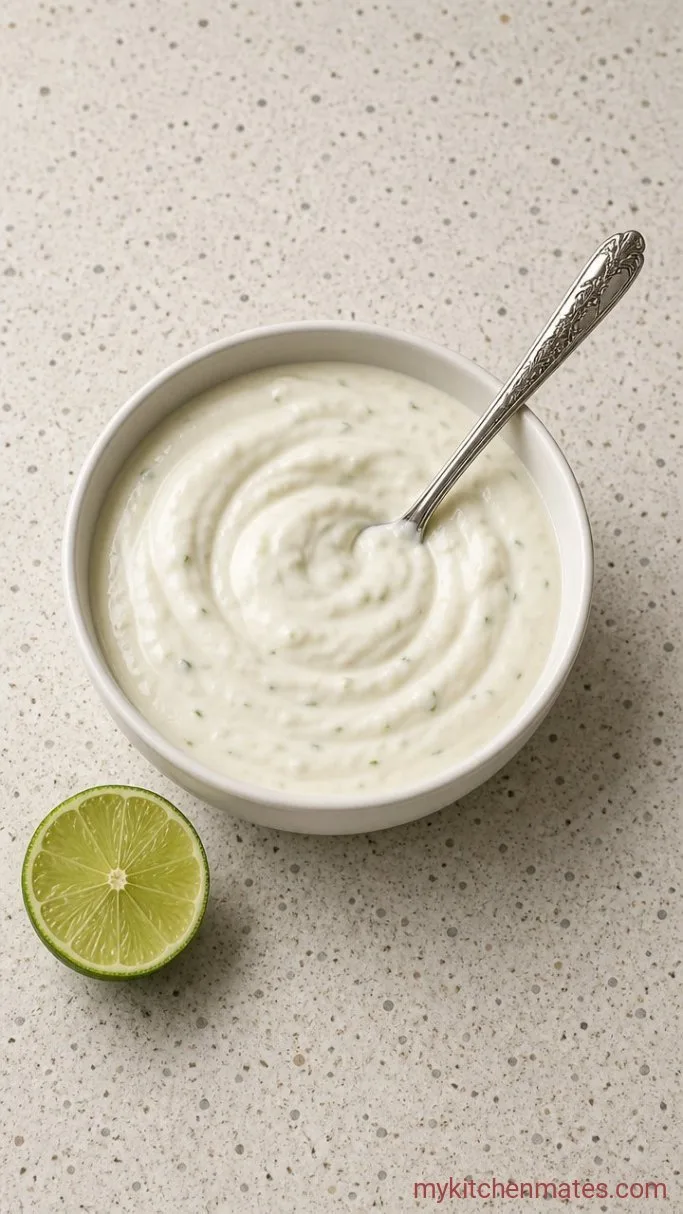 30-Minute High Protein Turkey Tacos Step 3: Mix the Lime Yogurt Sauce
