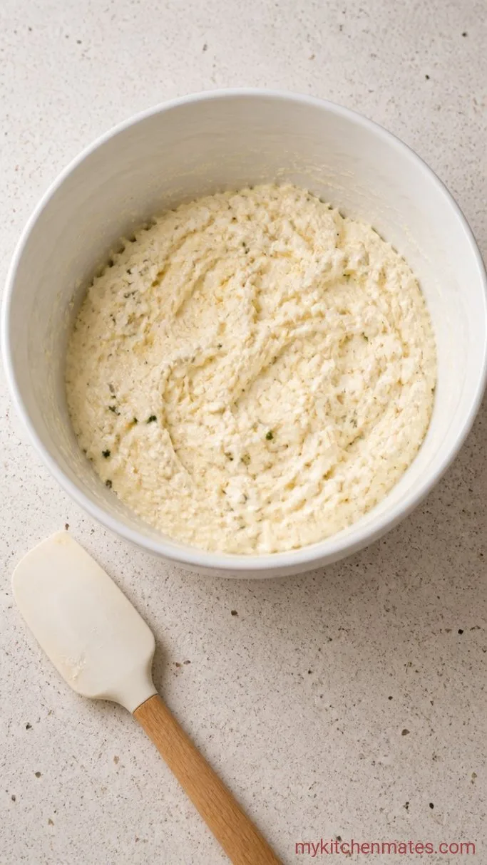 Creamy Mushroom Lasagna Bake Step 3: Mix the Ricotta Filling