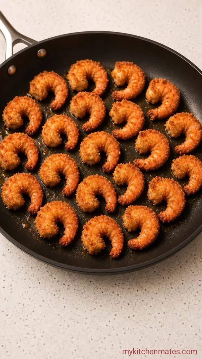 Quick Bang Bang Shrimp Bowls Step 3: Pan-Fry the Shrimp