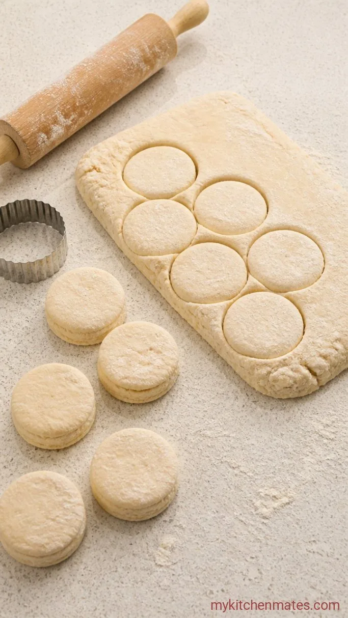 Fluffy Sour Cream Biscuits Step 3: Pat and Cut the Dough