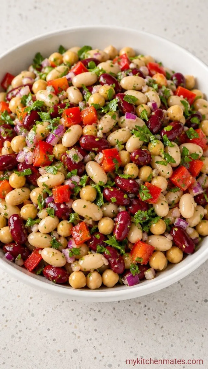15-Minute Italian Bean Salad with Zesty Dressing Step 3: Pile It High and Serve
