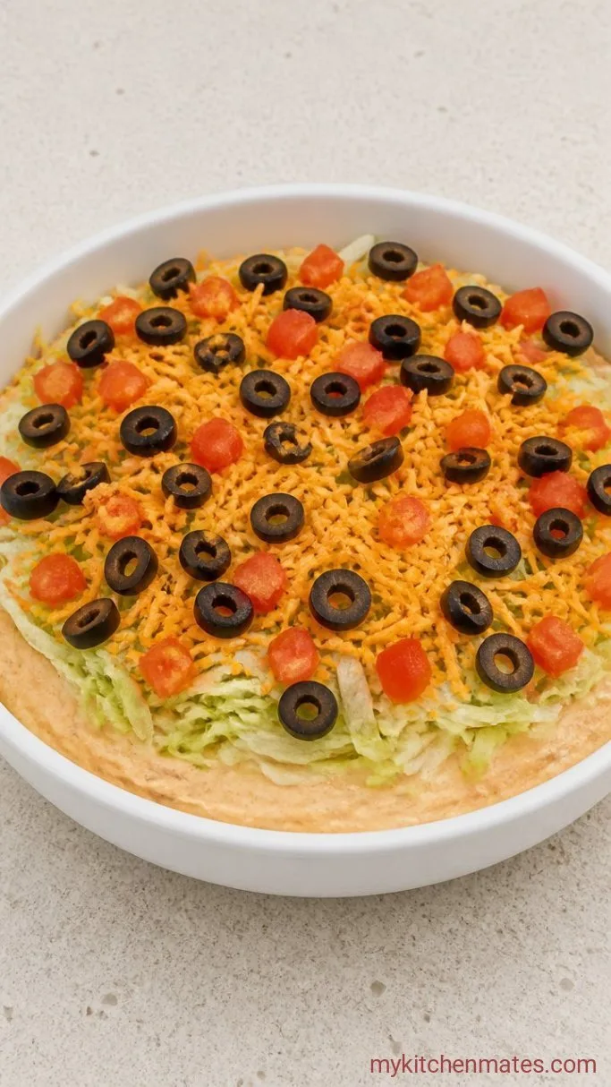 Quick No-Bake Taco Dip with Cream Cheese Step 3: Pile On the Fresh Toppings