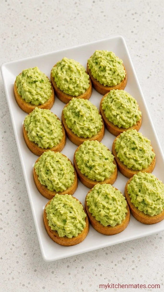 5-Minute Mini Avocado Toasts Step 3: Pile the Avocado
