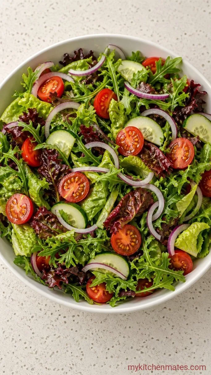 Step 3: Pile the Greens and Veggies