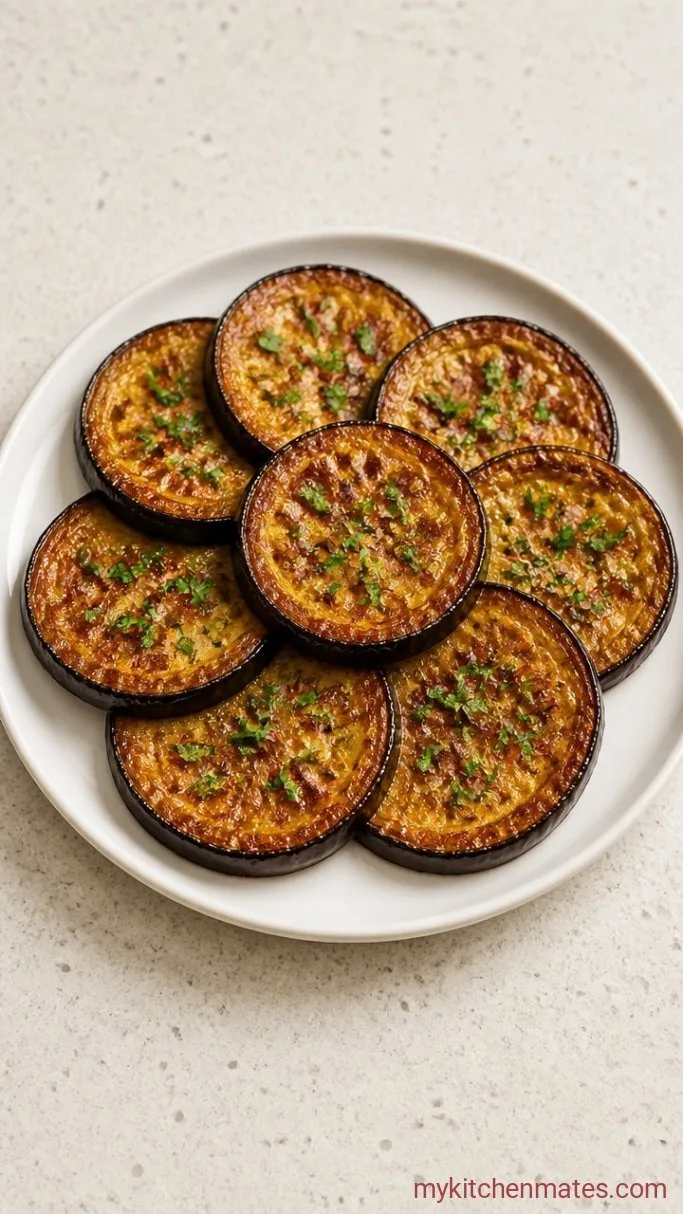 Crispy Air Fryer Eggplant in 15 Minutes Step 3: Plate and Finish with Flaky Salt