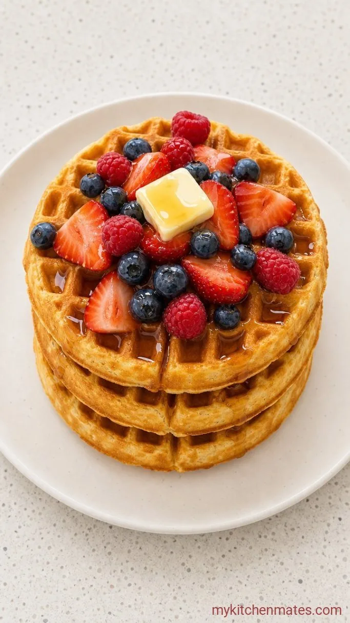 Step 3: Plate and Top the Waffles