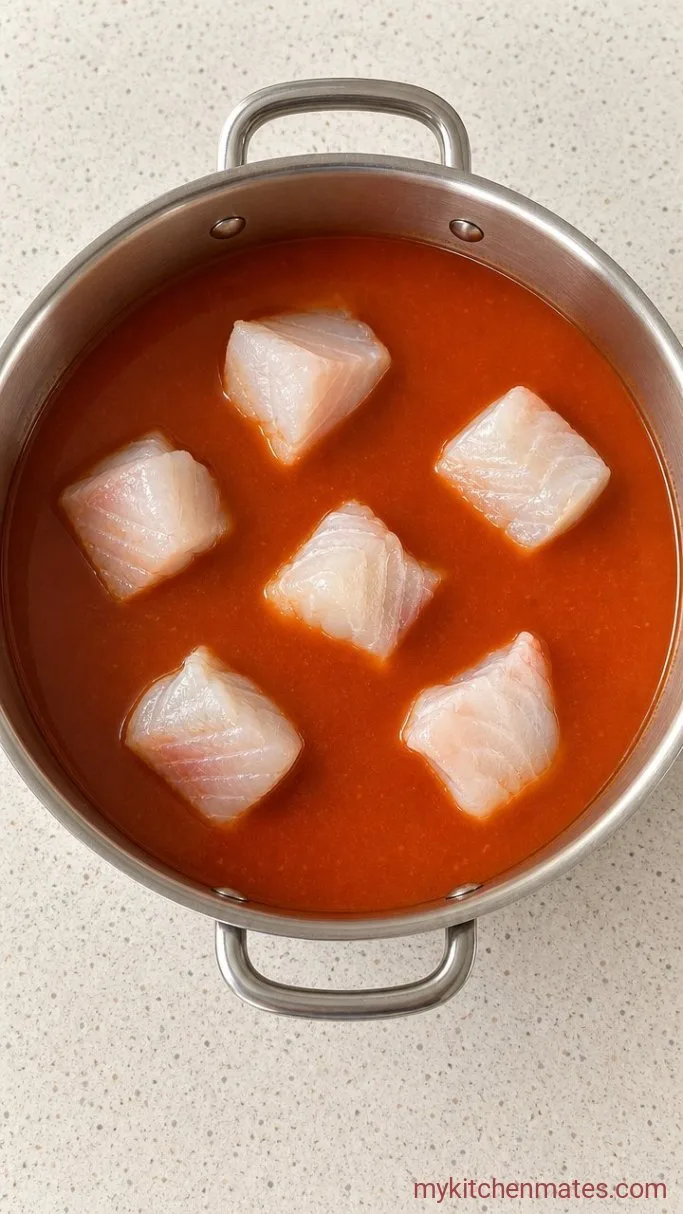 30-Minute Cod Fish Soup with Lemon and Dill Step 3: Poach the Cod