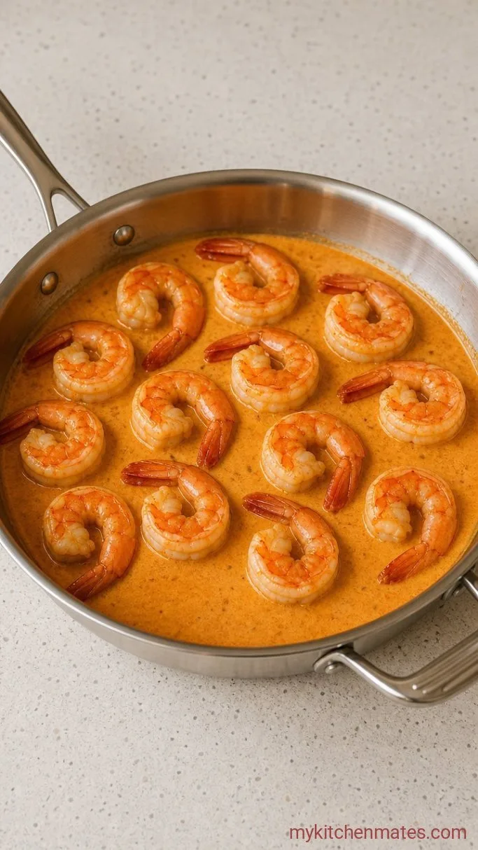 20-Minute Creamy Coconut Shrimp Step 3: Poach the Shrimp