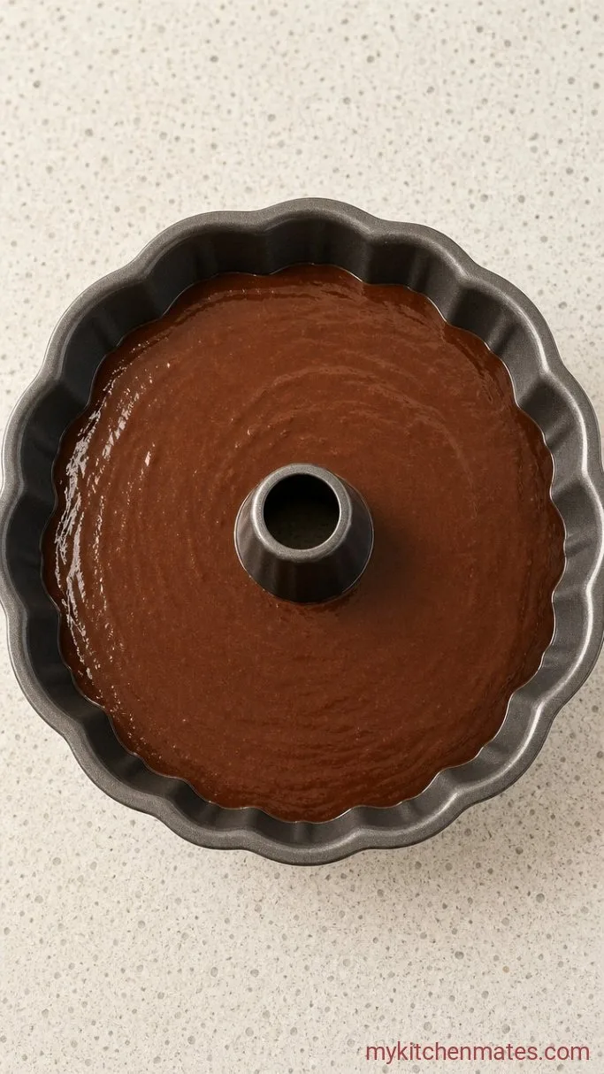 Step 3: Pour and Bake the Cake