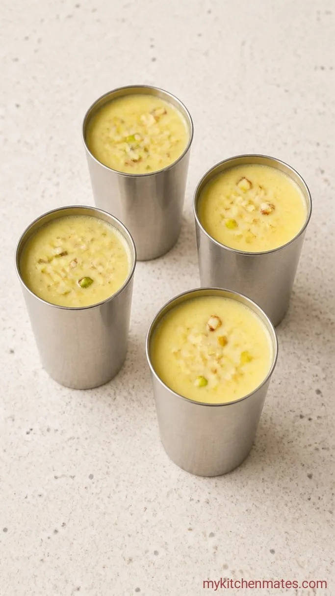 Step 3: Pour and Freeze the Kulfi