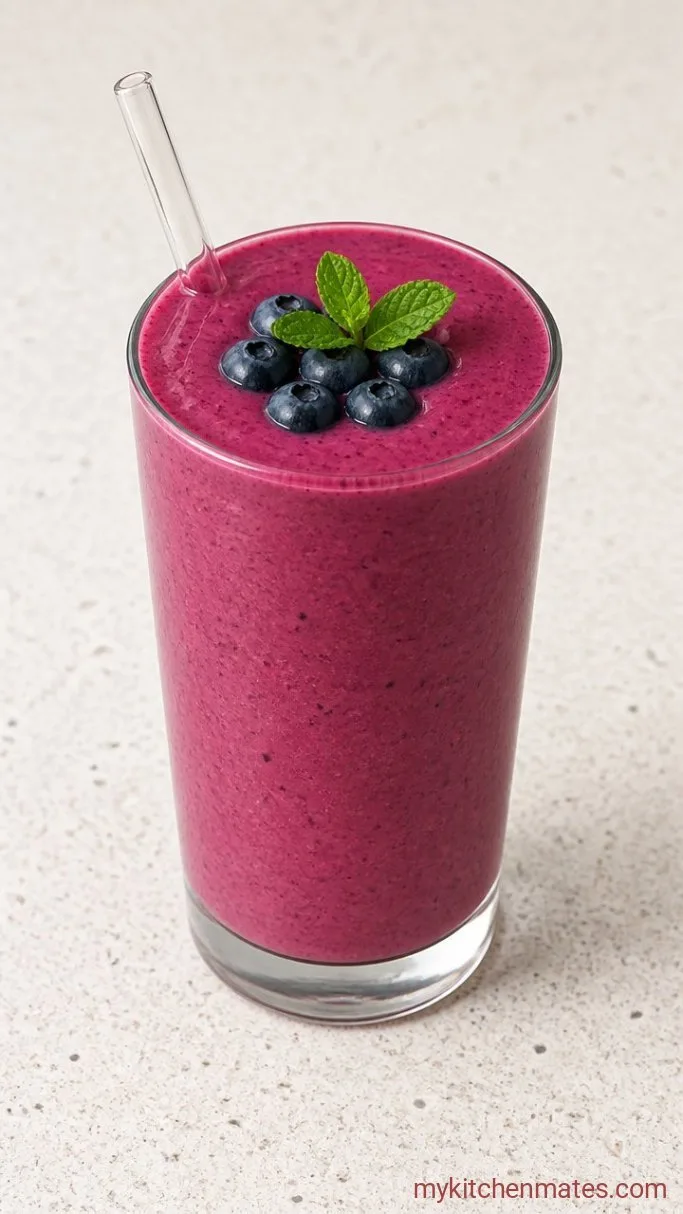 Creamy 3-Ingredient Berry Yogurt Smoothie Step 3: Pour and Serve