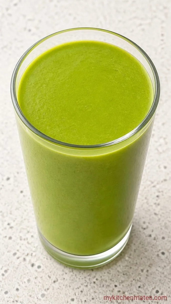 5-Ingredient Green Smoothie for Belly Fat Loss Step 3: Pour and Serve