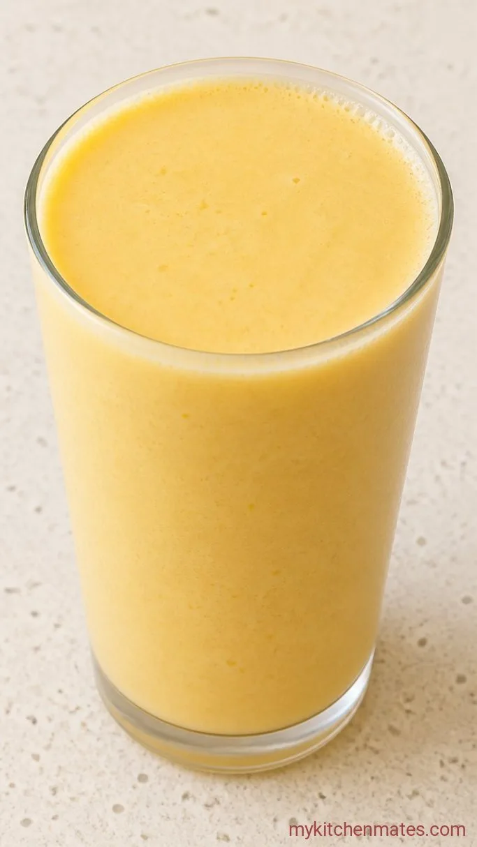 Quick 3-Ingredient Pineapple Banana Smoothie Step 3: Pour and Serve