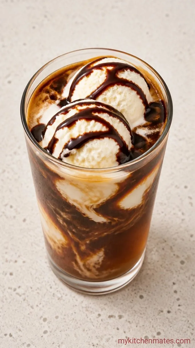 Quick 2-Ingredient Iced Coffee Float Step 3: Pour and Serve