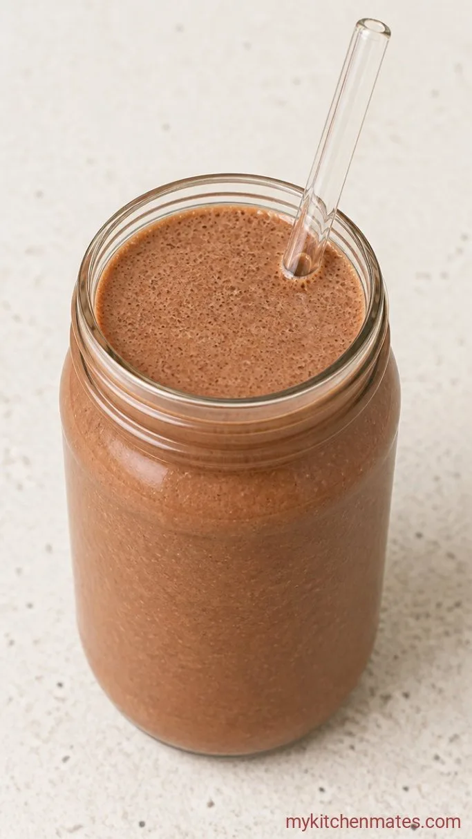 4-Ingredient Peanut Butter Mass Gainer Shake Step 3: Pour and Serve