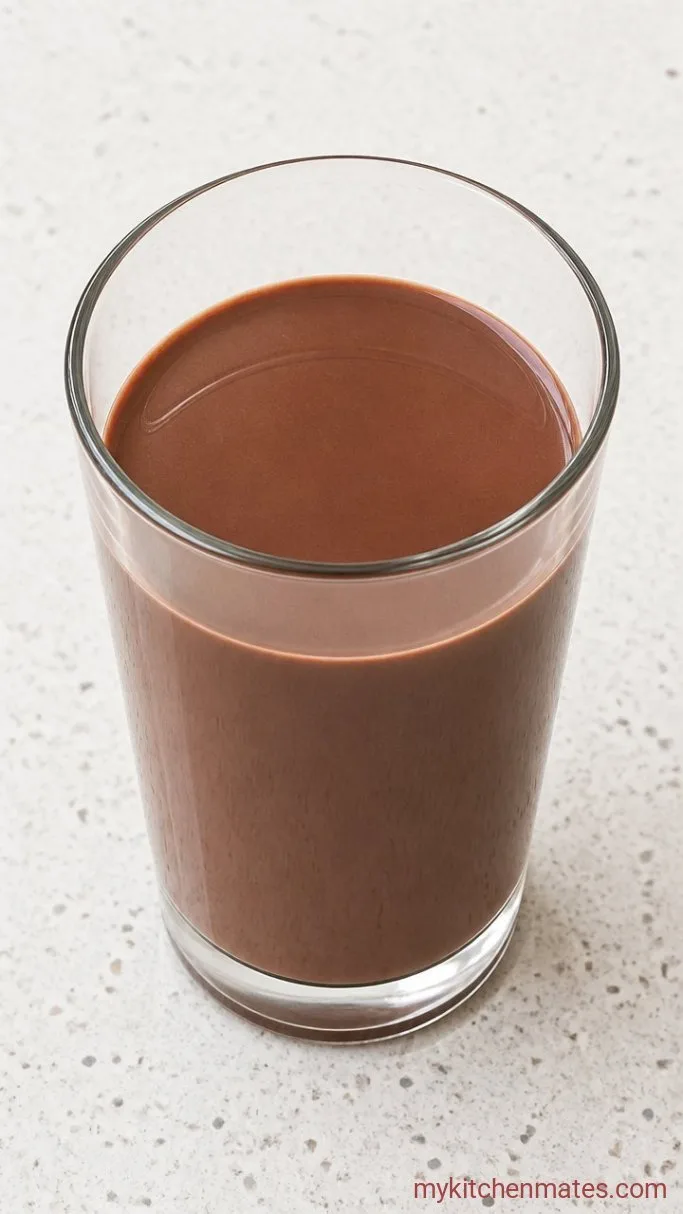 3-Ingredient Healthy Chocolate Milk Step 3: Pour and Serve