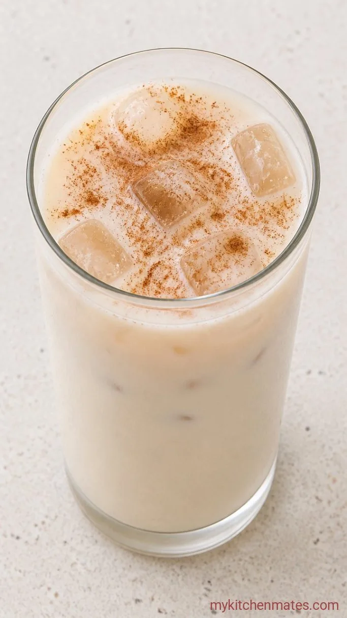 Authentic Mexican Horchata (Creamy, No-Cook Rice Drink) Step 3: Pour and Serve