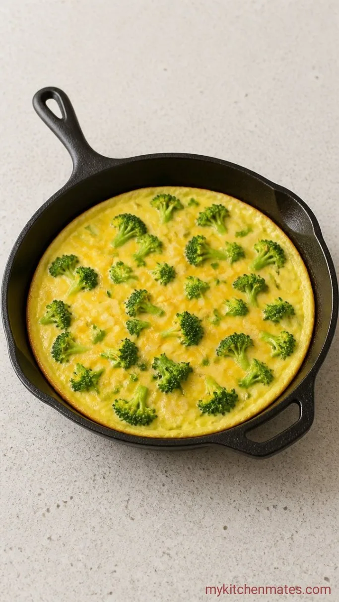 Step 3: Pour and Set the Frittata