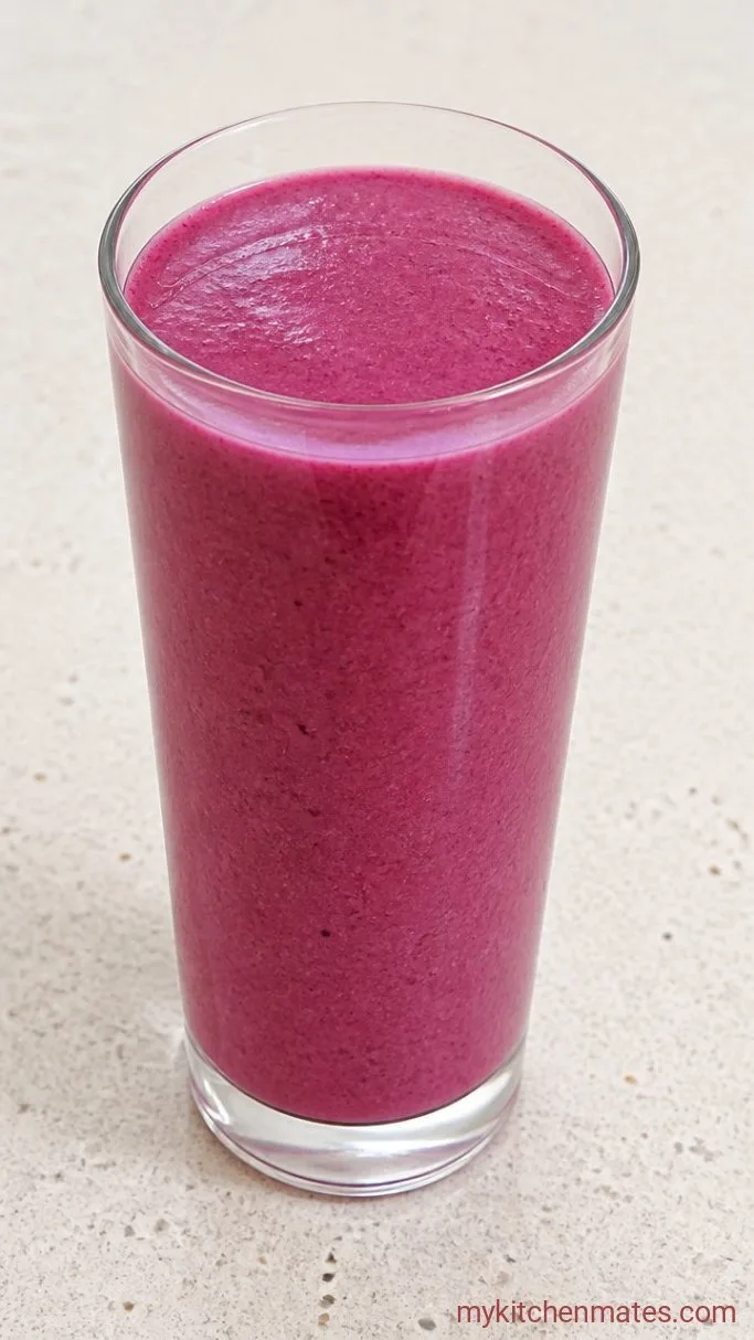 Quick Berry-Banana Frozen Fruit Smoothie (3 Ingredients) Step 3: Pour and Sip