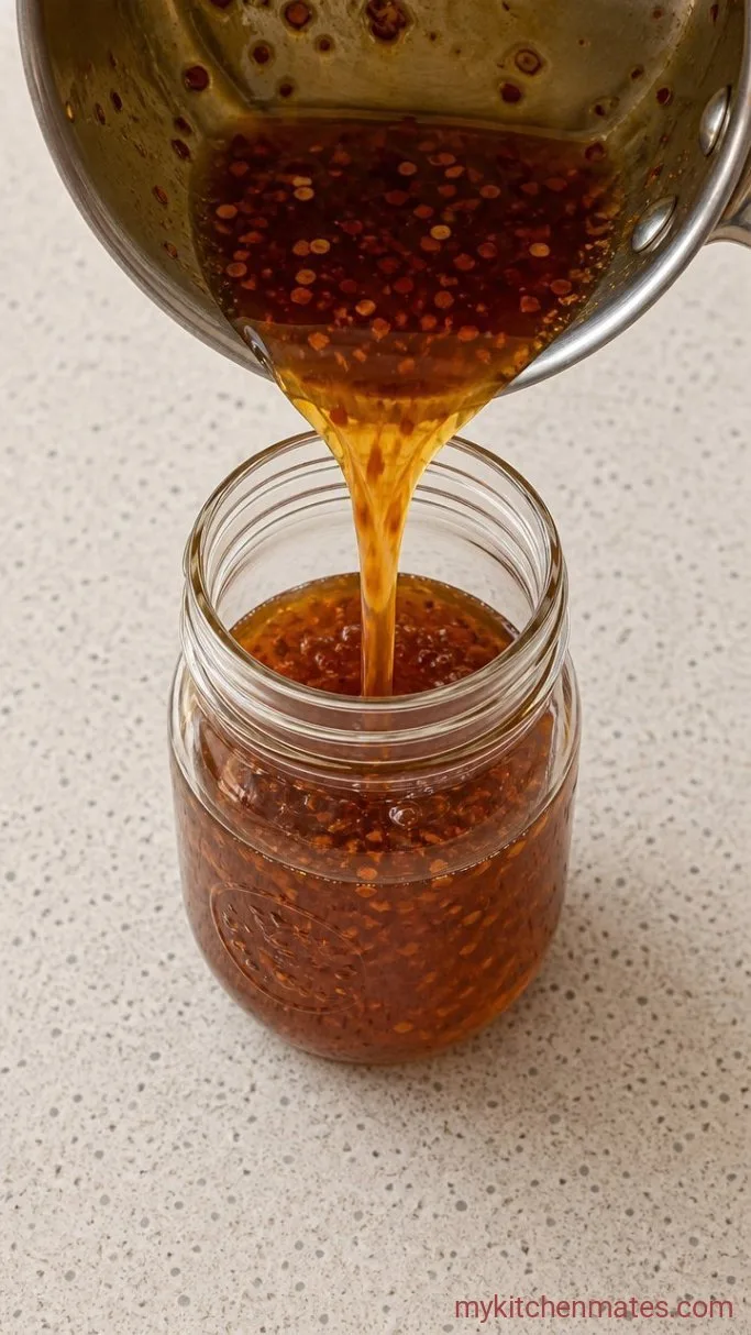 5-Minute Hot Honey Sauce Step 3: Pour Into a Jar
