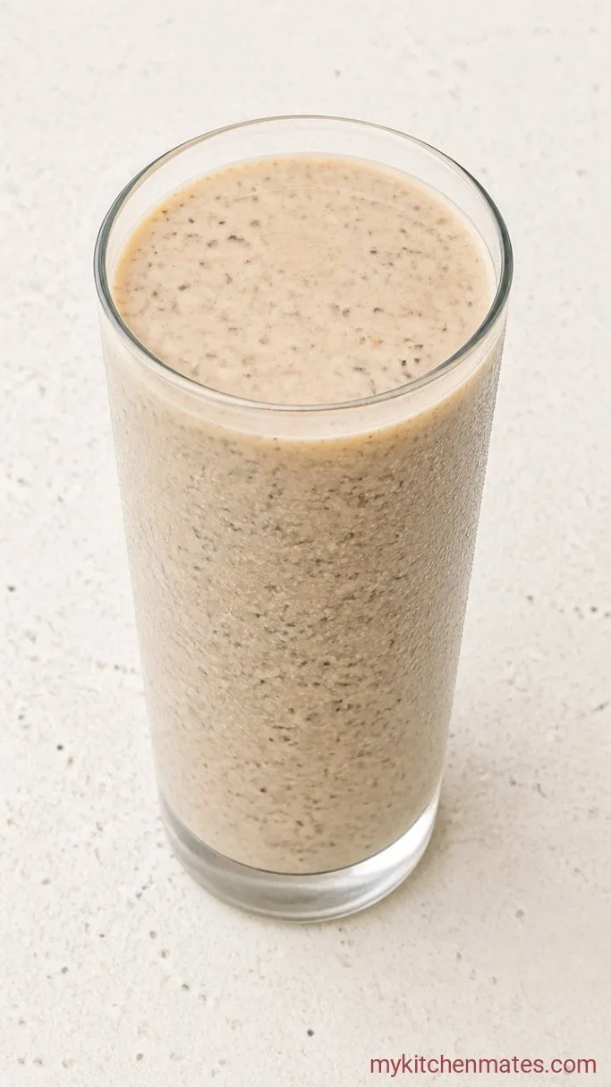 Creamy Chia Banana Boost Smoothie Step 3: Pour It Cold