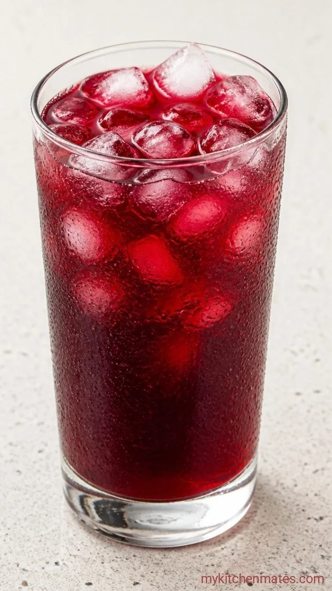 Tangy-Sweet Bissap (Hibiscus Juice) Step 3: Pour Over Ice and Serve