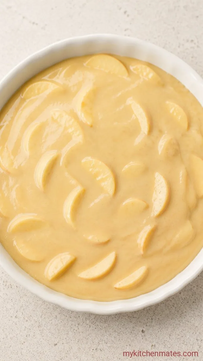 Step 3: Pour the Batter Over the Apples and Bake
