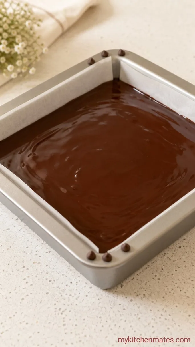 Step 3: Pour the Chocolate Topping