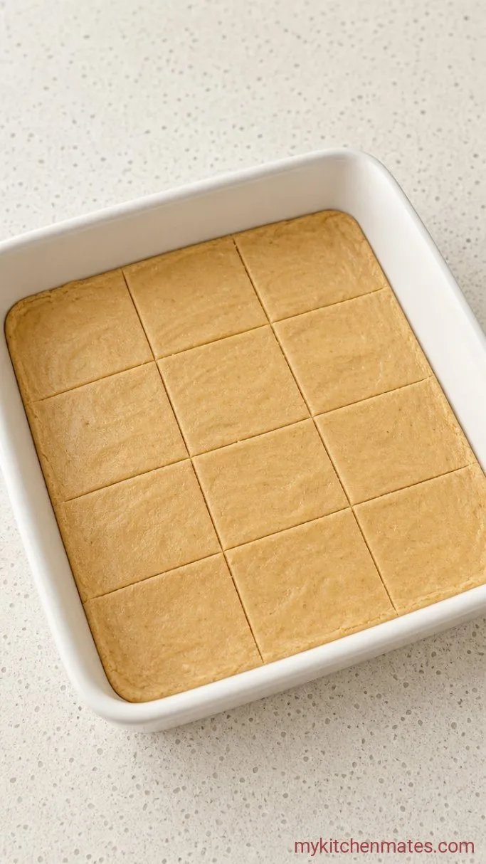 Step 3: Press and Score the Dough