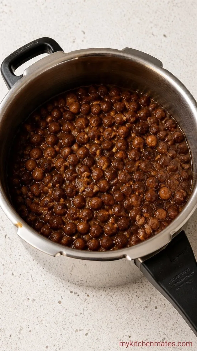 Hearty Kala Chana: Spiced Black Chickpeas in Tomato Gravy Step 3: Pressure Cook the Chickpeas