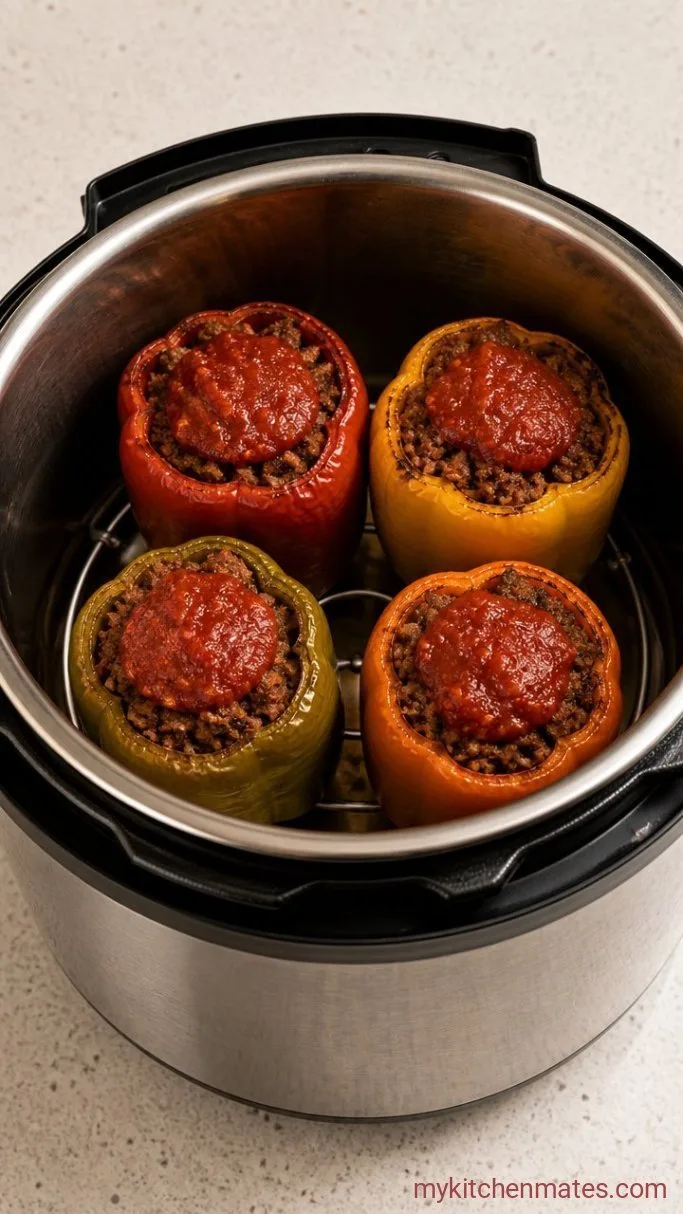 Step 3: Pressure Cook the Peppers