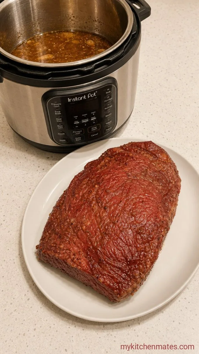 Tender Instant Pot Corned Beef with Cabbage Step 3: Release and Remove the Beef