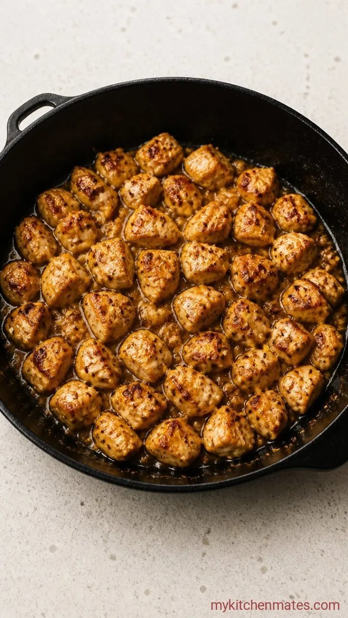 Quick 15-Minute Garlic Butter Chicken Bites Step 3: Return the Chicken to the Pan