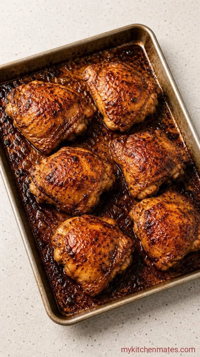 Oven-Baked Sticky BBQ Chicken Thighs Step 3: Roast the Thighs
