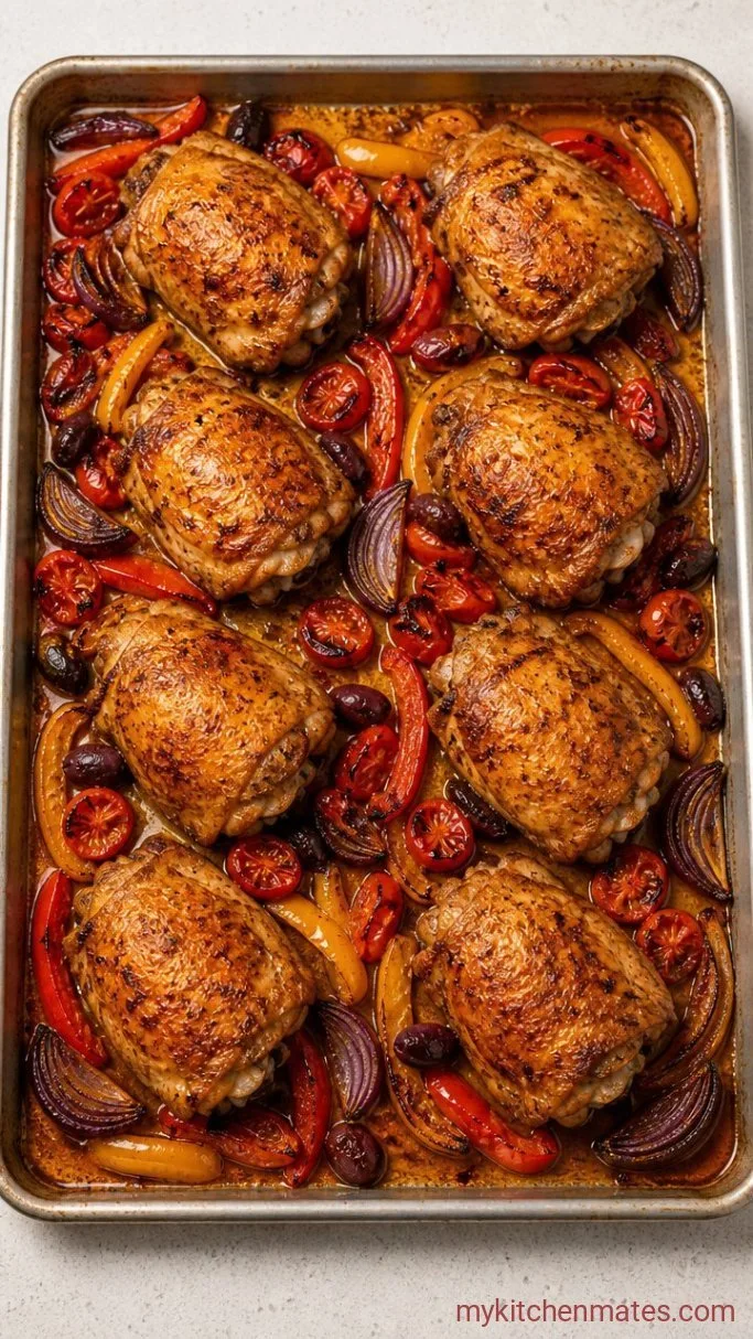 One-Pan Mediterranean Chicken Thighs Step 3: Roast Until Golden and Tender