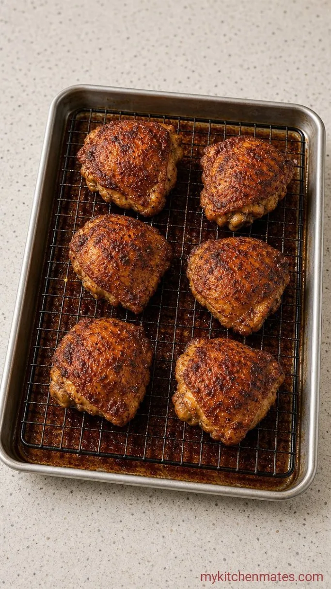 Crispy Baked Chicken Thighs Step 3: Roast Until the Skin Is Crisp and Golden