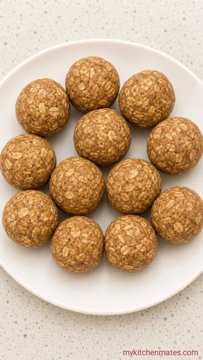 No-Bake Banana Bread Protein Balls Step 3: Roll and Chill the Balls