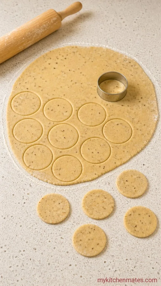 Crispy Mathri Recipe (Indian Snack Crackers) Step 3: Roll and Cut the Mathris