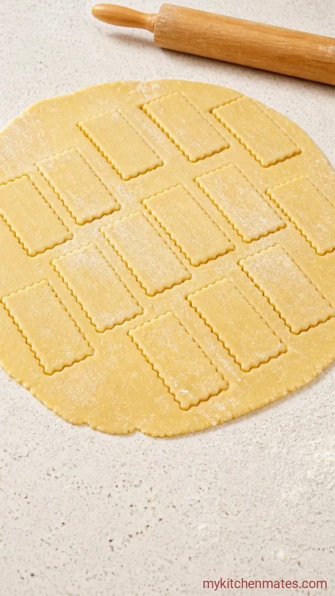 Homemade Custard Cream Biscuits Step 3: Roll and Cut the Shapes