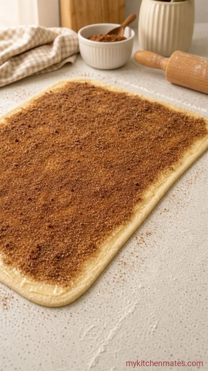 Quick High-Protein Cottage Cheese Cinnamon Rolls Step 3: Roll and Fill the Dough