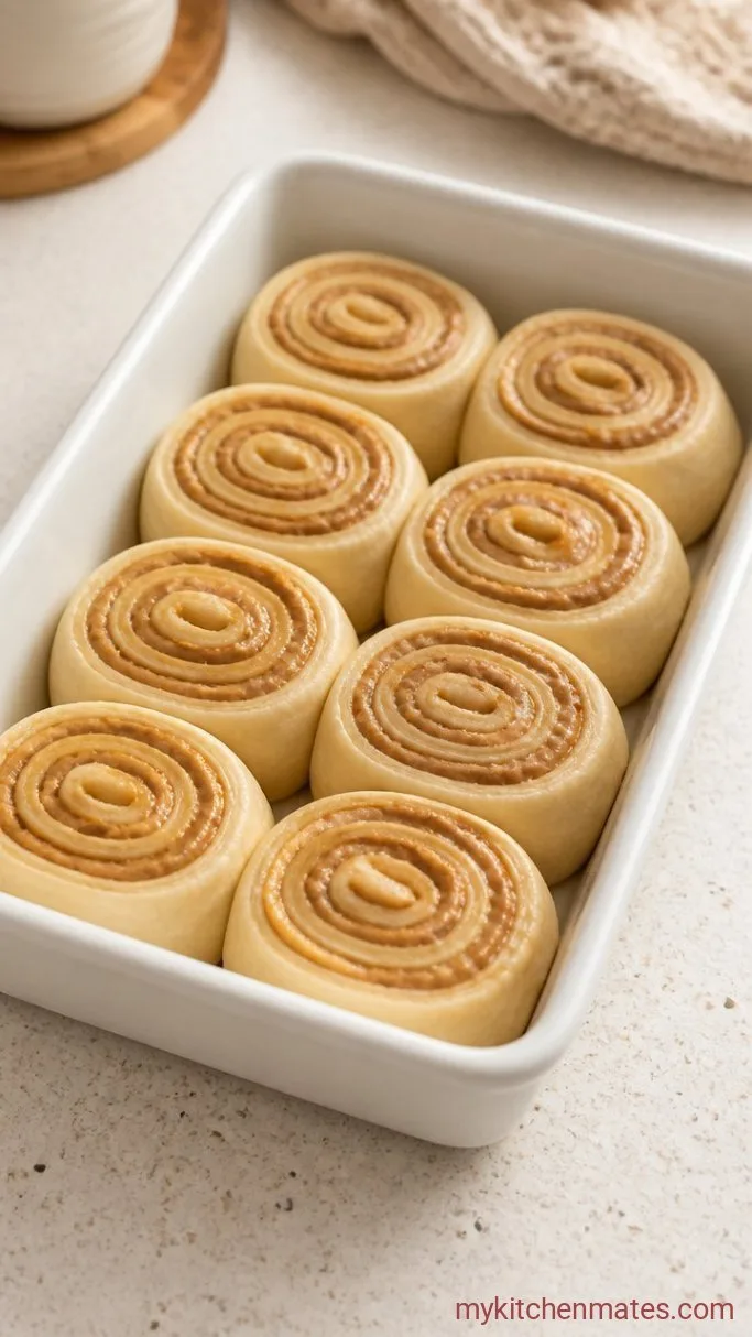 Peanut Butter Cinnamon Rolls with Cream Cheese Frosting Step 3: Roll and Slice the Dough