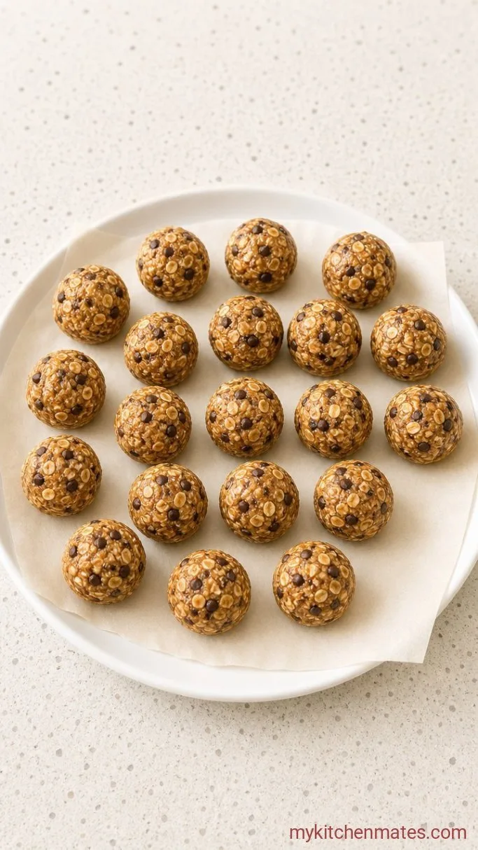 No-Bake Peanut Butter Energy Balls (Gluten Free) Step 3: Roll into Balls and Chill