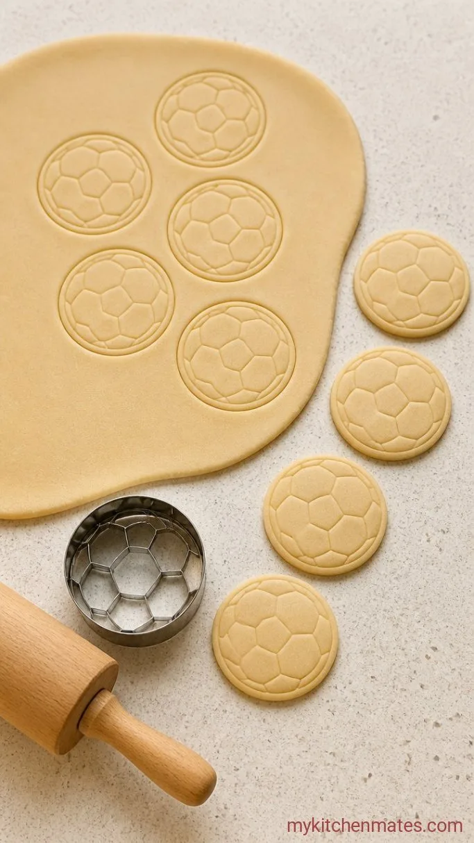 Soccer Ball Sugar Cookies with Lemony Icing Step 3: Roll Out and Cut the Cookies
