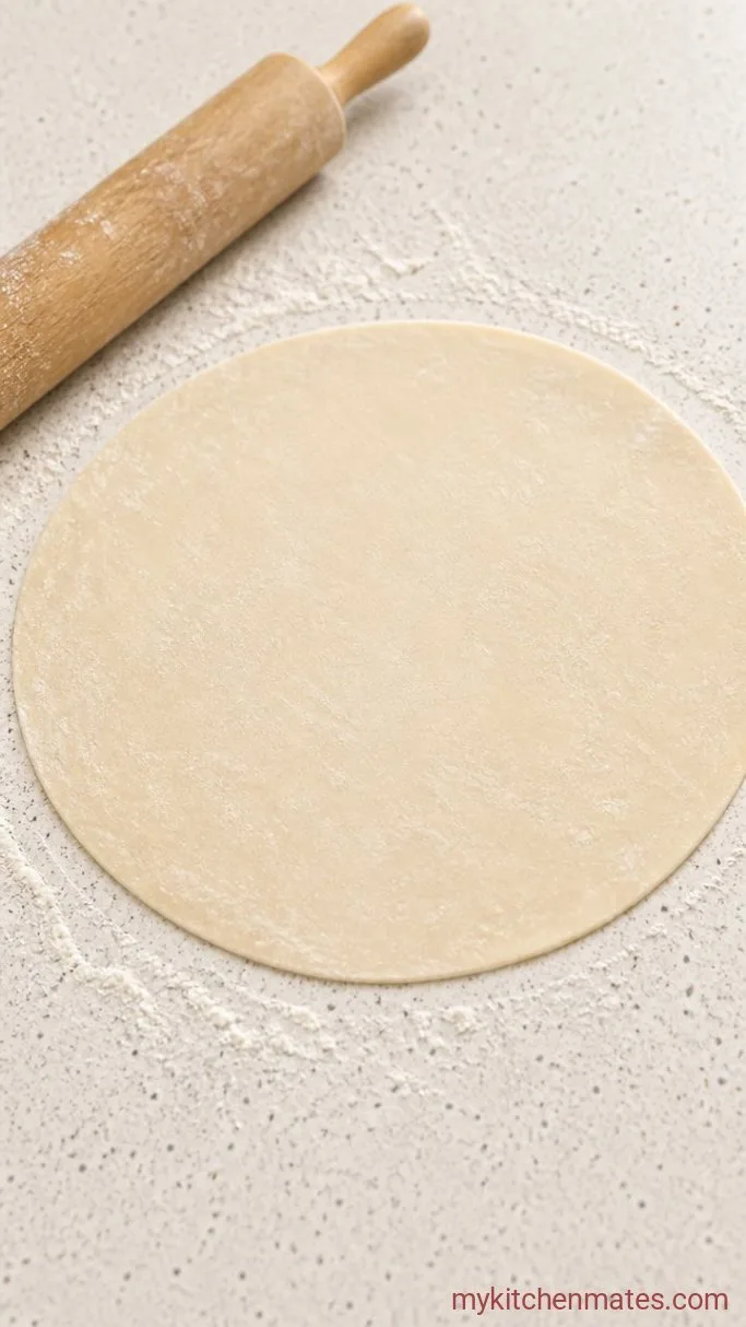 Apple Pear Pie with a Flaky Butter Crust Step 3: Roll Out the Bottom Crust