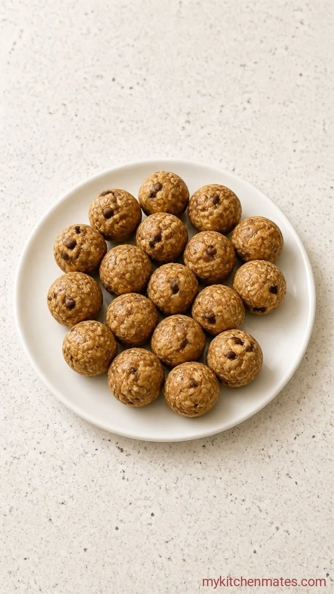 5-Ingredient No-Bake Peanut Butter Energy Balls Step 3: Roll the Balls